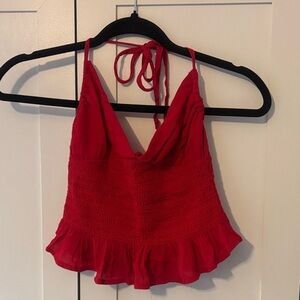 Red crop top